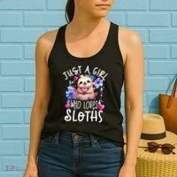 Cute Sloth , Sloth Lover Tee, Sloth , Sloth Women's Tank Top thumb 2
