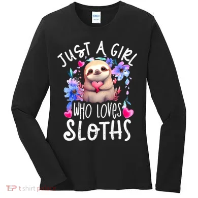 Cute Sloth , Sloth Lover Tee, Sloth , Sloth Women's Long Sleeve Shirt