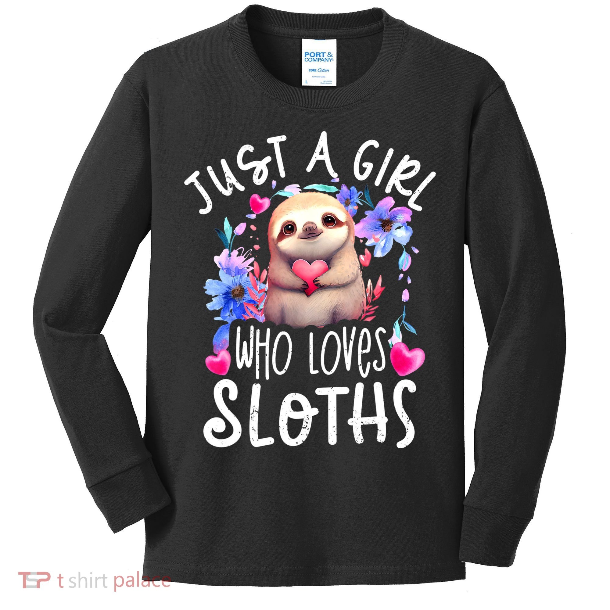 Cute Sloth , Sloth Lover Tee, Sloth , Sloth Kids Long Sleeve Shirt