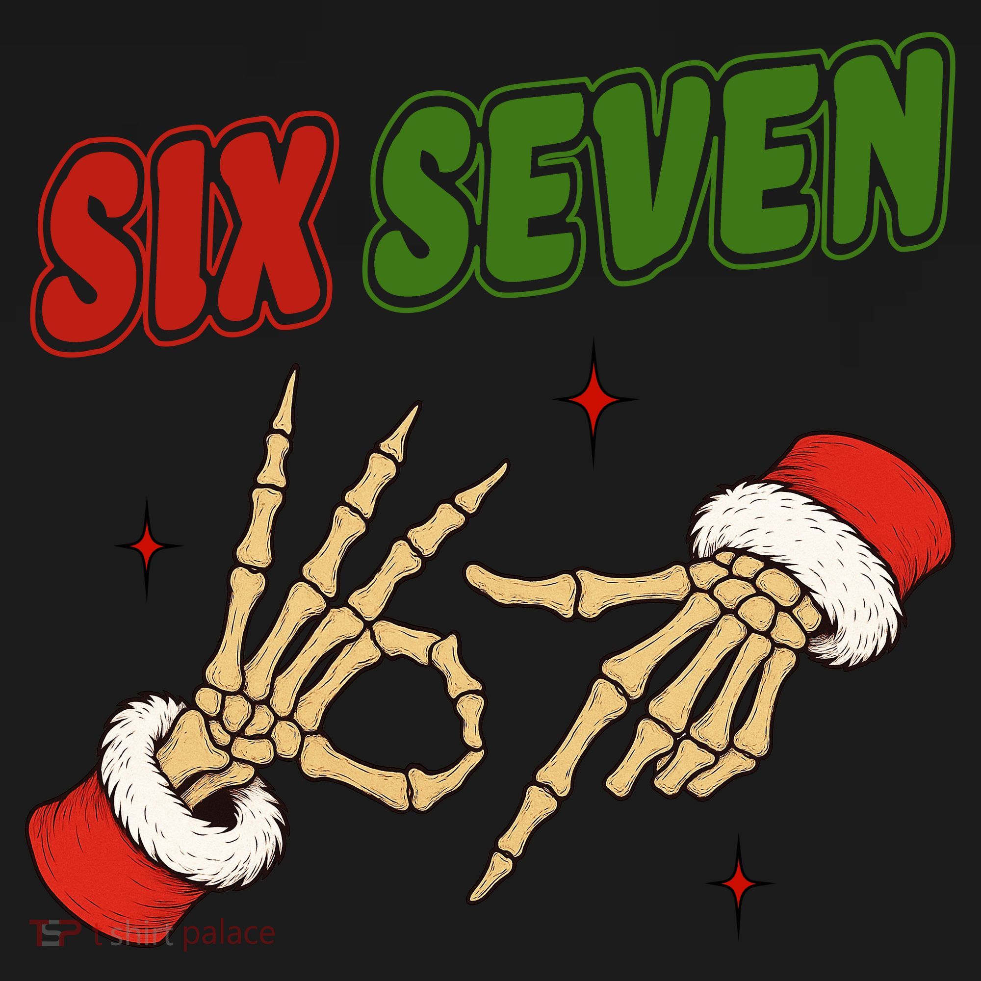 Christmas Six Seven Skeleton Santa 67 Funny X-Mas Backpack