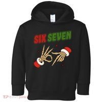 Christmas Six Seven Skeleton Santa 67 Funny X-Mas Toddler Hoodie thumb 0