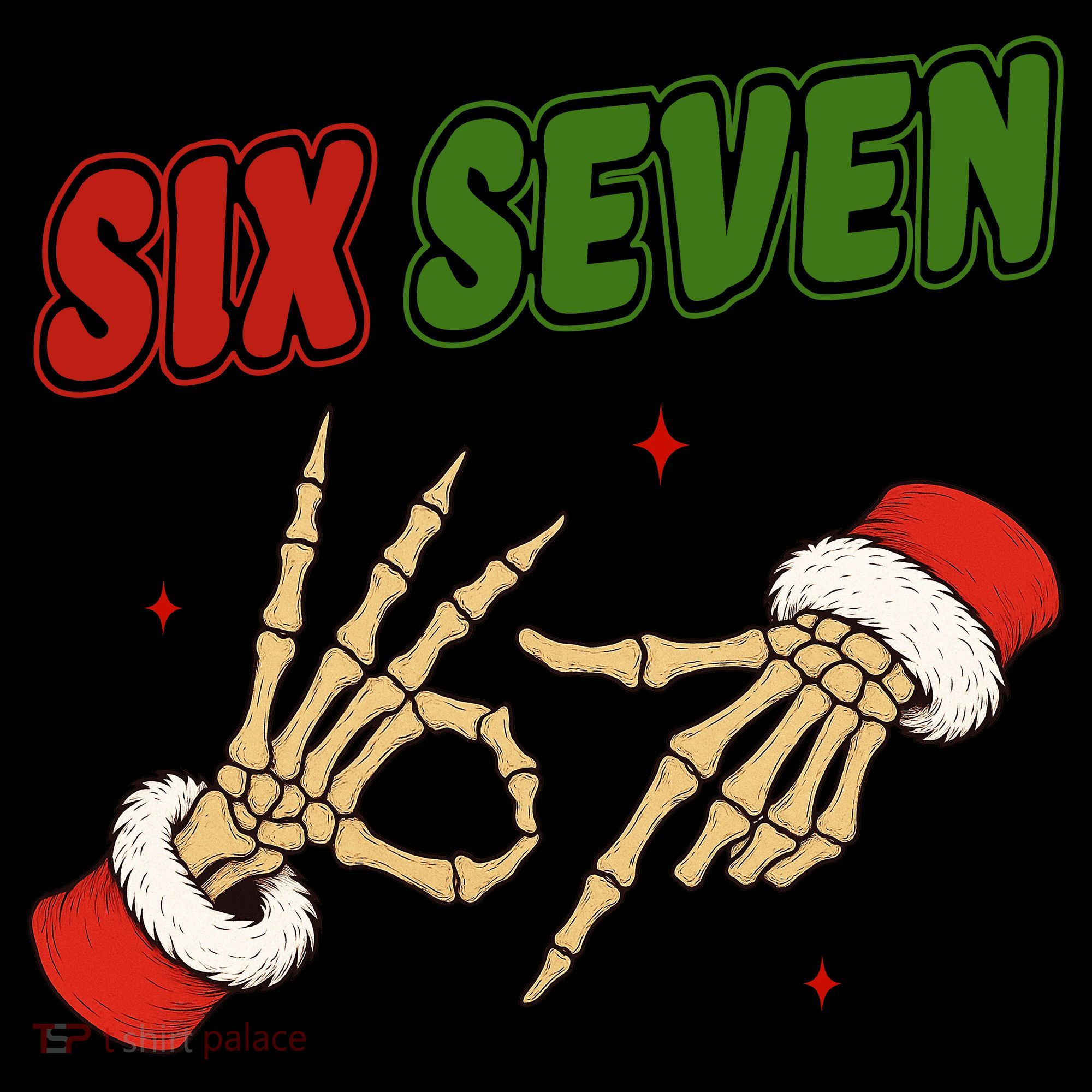 Christmas Six Seven Skeleton Santa 67 Funny X-Mas Toddler Hoodie