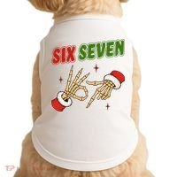 Christmas Six Seven Skeleton Santa 67 Funny X-Mas Doggie Tank thumb 0