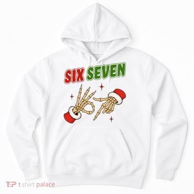 Christmas Six Seven Skeleton Santa 67 Funny X-Mas Hoodie