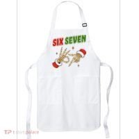 Christmas Six Seven Skeleton Santa 67 Funny X-Mas Apron thumb 0