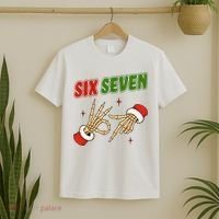 Christmas Six Seven Skeleton Santa 67 Funny X-Mas T-Shirt thumb 2