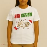 Christmas Six Seven Skeleton Santa 67 Funny X-Mas T-Shirt thumb 4