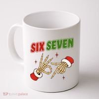 Christmas Six Seven Skeleton Santa 67 Funny X-Mas Coffee Mug thumb 0