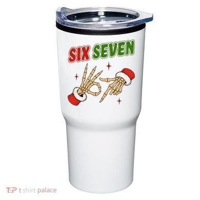 Christmas Six Seven Skeleton Santa 67 Funny X-Mas Tumbler
