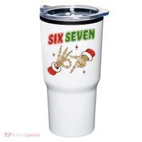 Christmas Six Seven Skeleton Santa 67 Funny X-Mas Tumbler thumb 0