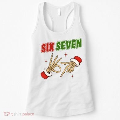 Christmas Six Seven Skeleton Santa 67 Funny X-Mas Women's Tank Top