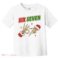 Christmas Six Seven Skeleton Santa 67 Funny X-Mas Toddler T-Shirt thumb 0