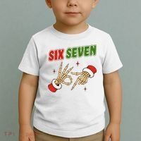 Christmas Six Seven Skeleton Santa 67 Funny X-Mas Toddler T-Shirt thumb 2
