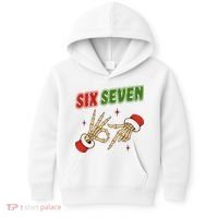 Christmas Six Seven Skeleton Santa 67 Funny X-Mas Kids Hoodie thumb 0