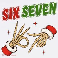 Christmas Six Seven Skeleton Santa 67 Funny X-Mas Kids T-Shirt thumb 4
