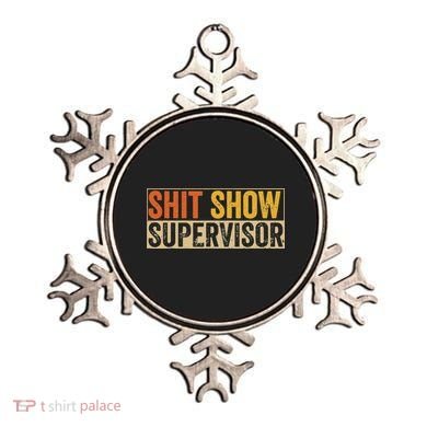 Cool Sht Show Supervisor Funny Vintage For Adults Mom Dad Ornament