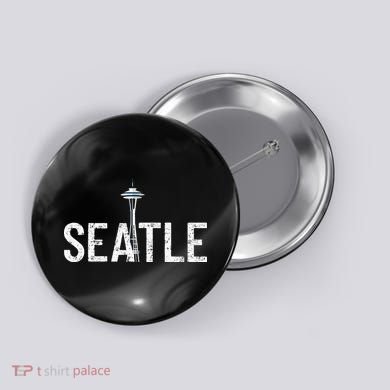 Cool Seattle Space Needle Souvenir Usa Washington Gift Button