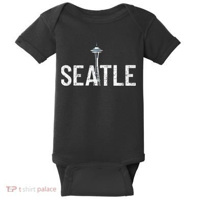 Cool Seattle Space Needle Souvenir Usa Washington Gift Baby Bodysuit