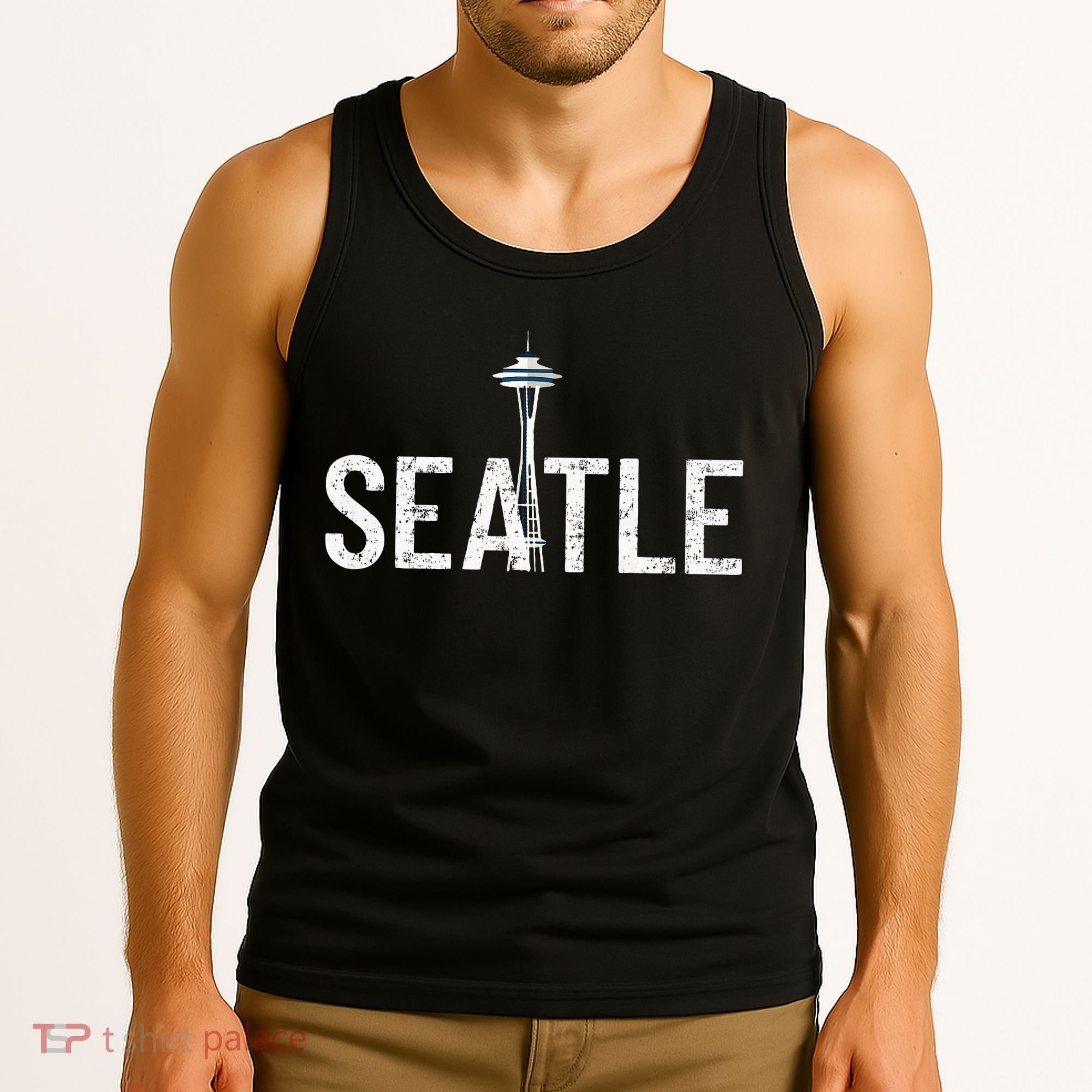 Cool Seattle Space Needle Souvenir Usa Washington Gift Tank Top