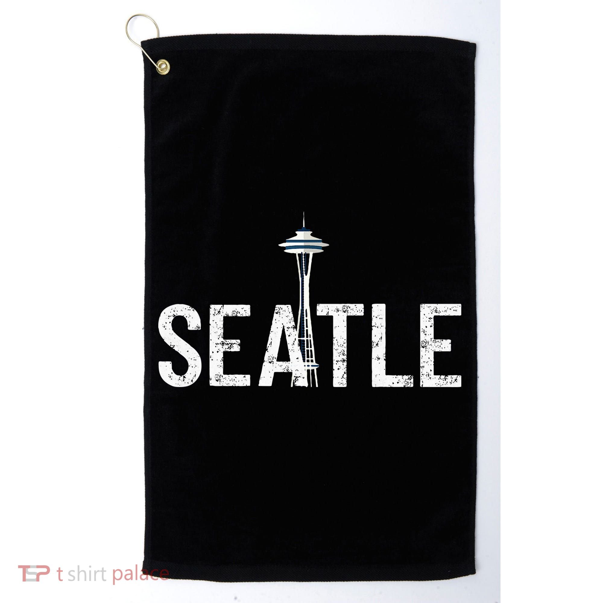 Cool Seattle Space Needle Souvenir Usa Washington Gift Golf Towel