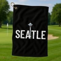 Cool Seattle Space Needle Souvenir Usa Washington Gift Golf Towel thumb 1