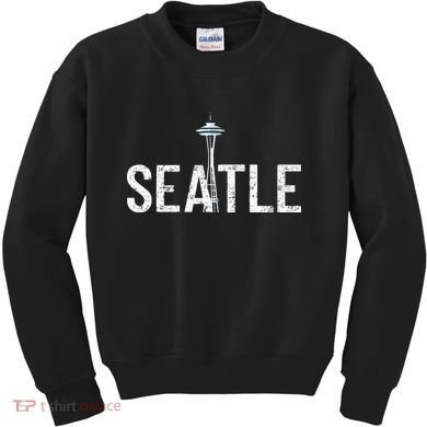 Cool Seattle Space Needle Souvenir Usa Washington Gift Kids Sweatshirt