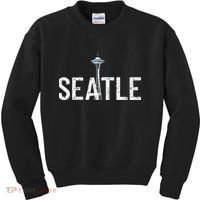 Cool Seattle Space Needle Souvenir Usa Washington Gift Kids Sweatshirt thumb 0