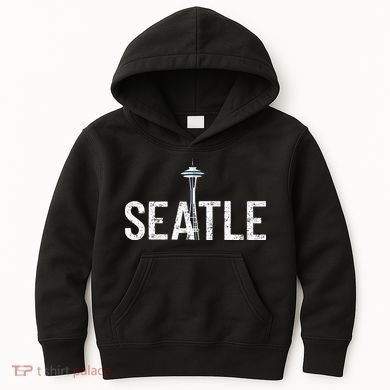 Cool Seattle Space Needle Souvenir Usa Washington Gift Kids Hoodie