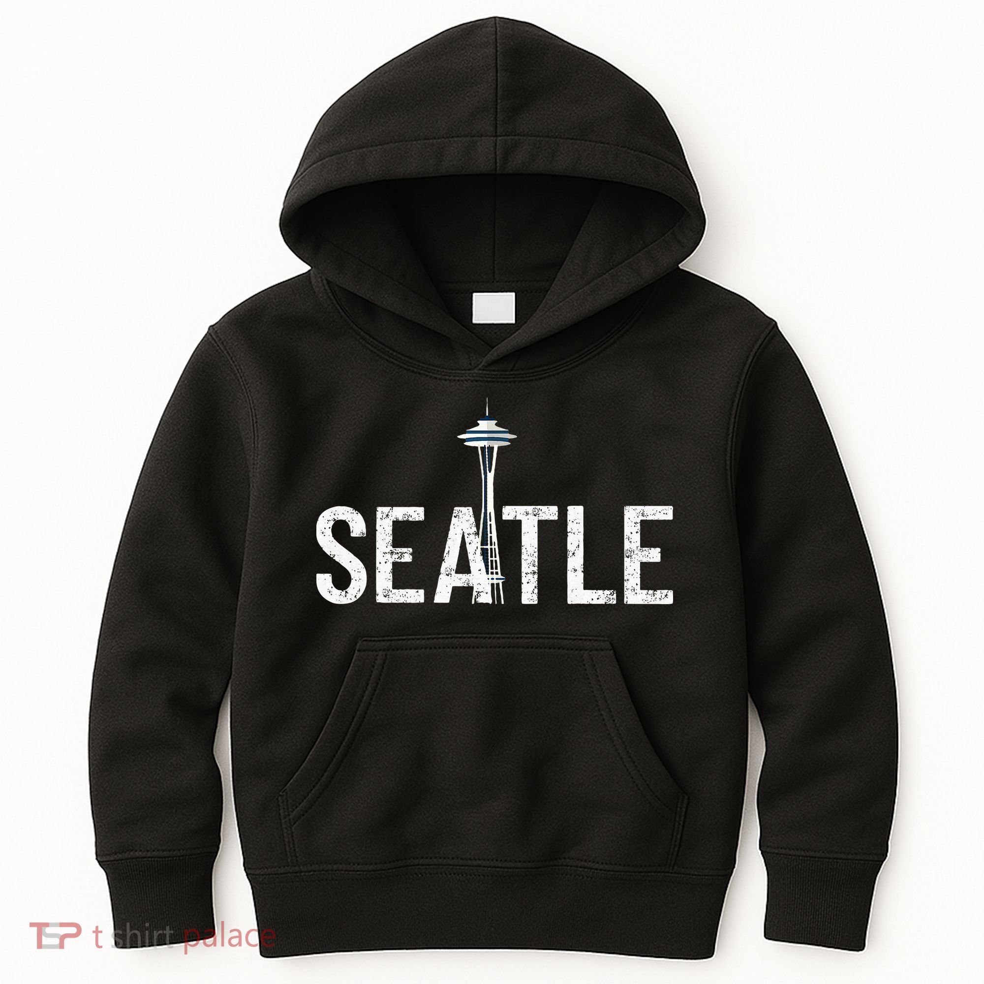 Cool Seattle Space Needle Souvenir Usa Washington Gift Kids Hoodie