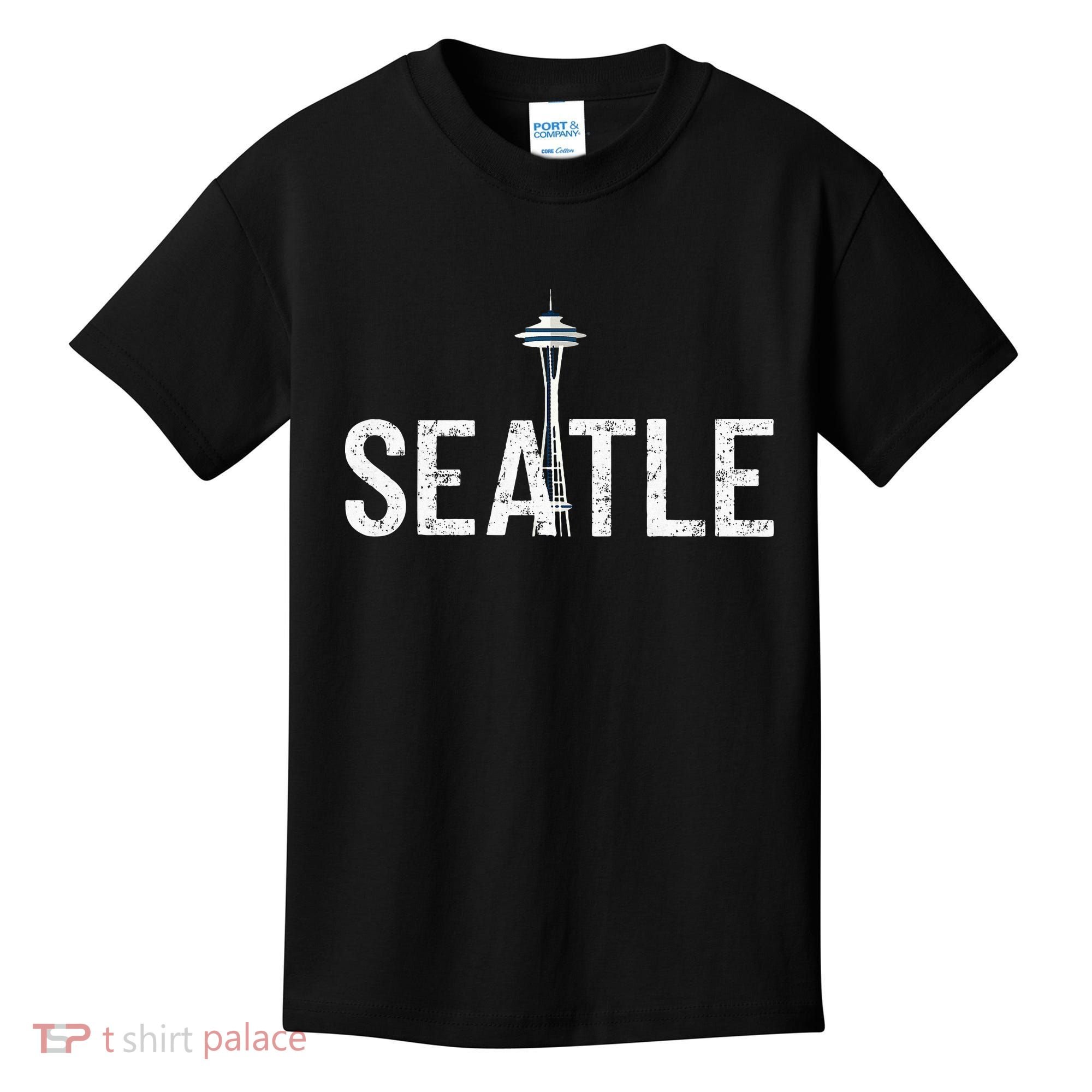 Cool Seattle Space Needle Souvenir Usa Washington Gift Kids T-Shirt