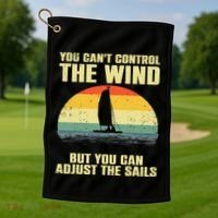 Cool Sailing Sailboat Boating Sail Boat Owners Golf Towel thumb 1