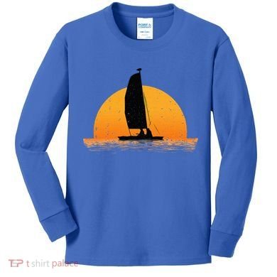 Cool Sailing Sail Boat Owner Sailboat Boating Kids Long Sleeve Shirt