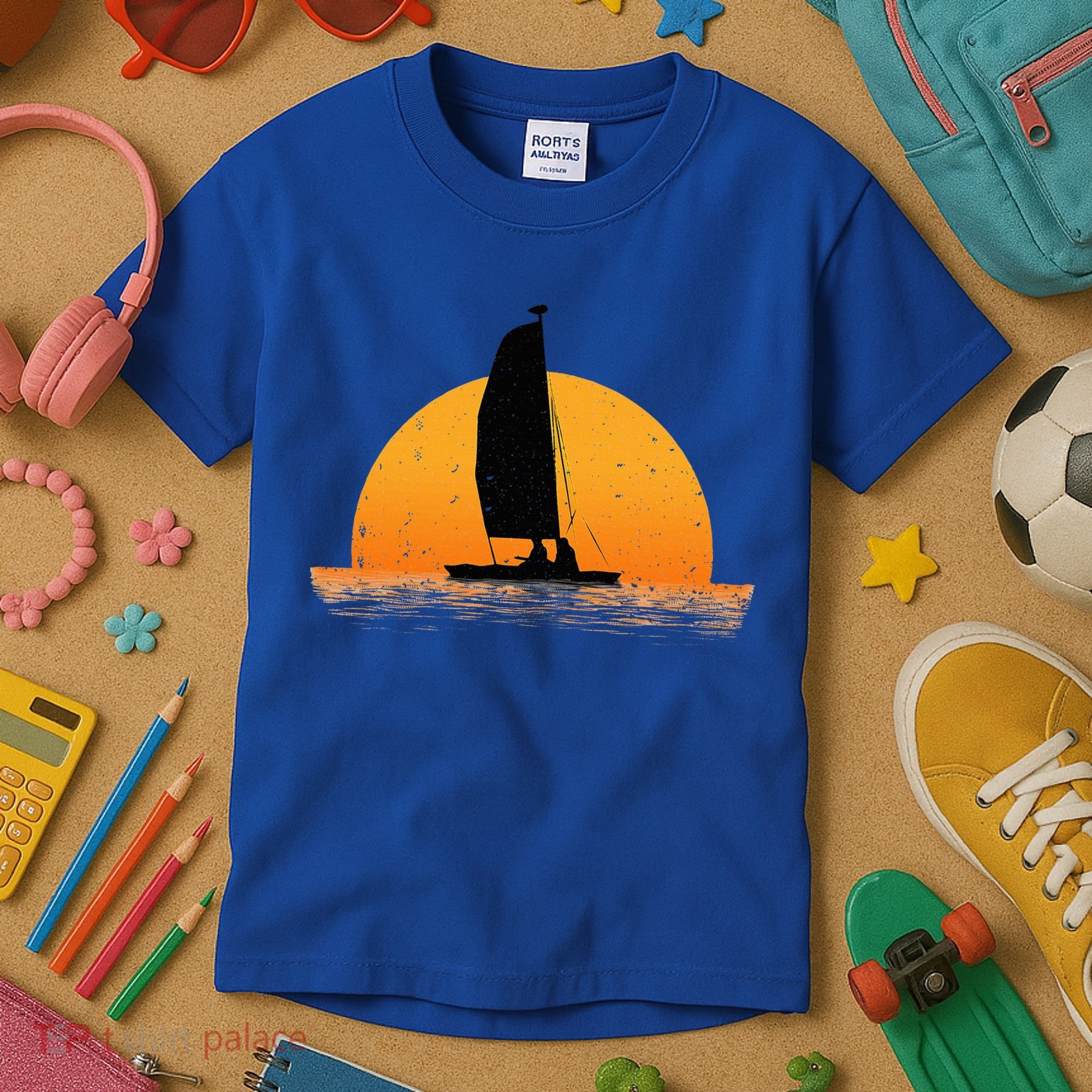 Cool Sailing Sail Boat Owner Sailboat Boating Kids T-Shirt