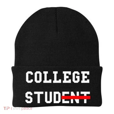 College Student Stud Funny College Gift Beanie