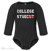 College Student Stud Funny College Gift Baby Long Sleeve Bodysuit thumb 0