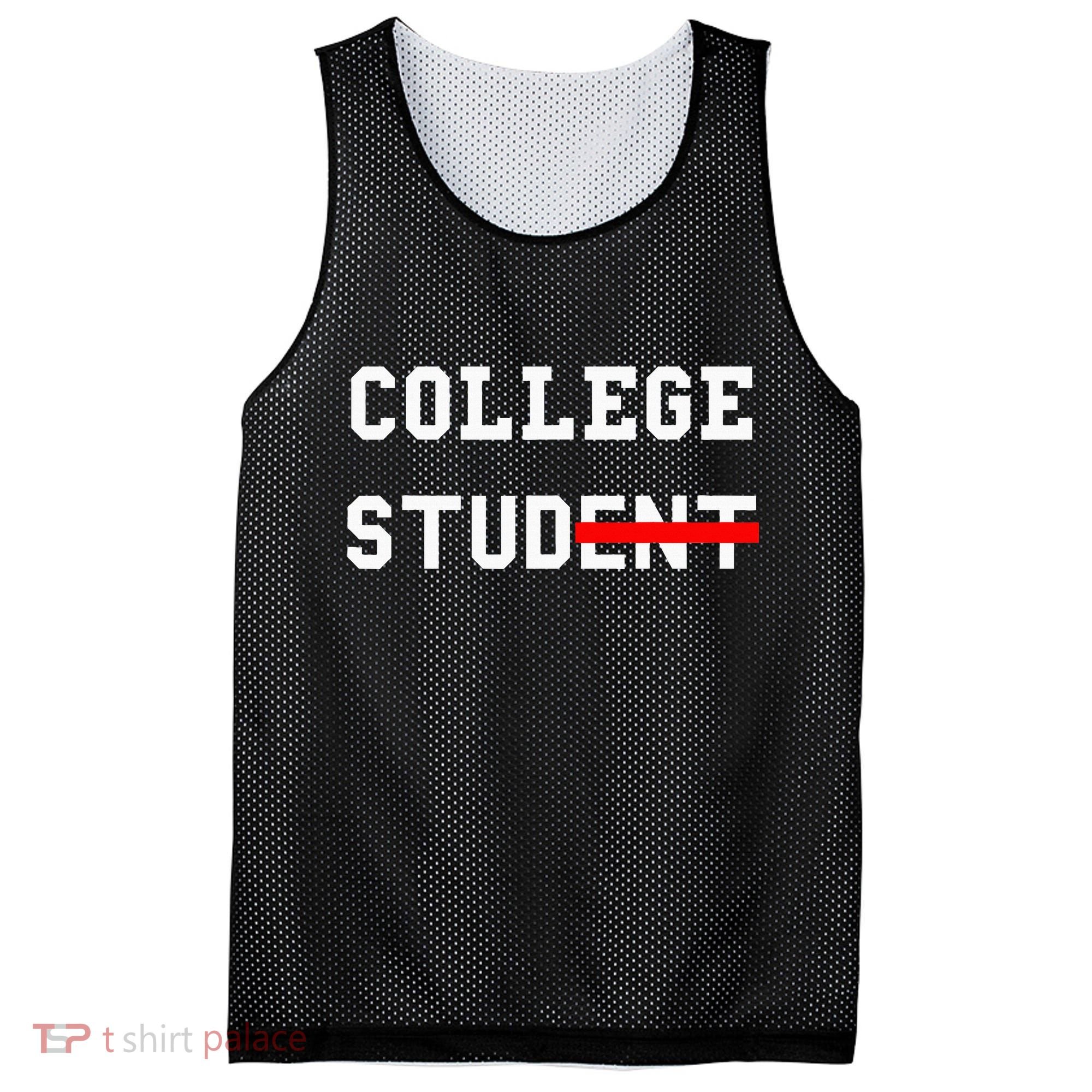 College Student Stud Funny College Gift Mesh Reversible Basketball Jersey Tank
