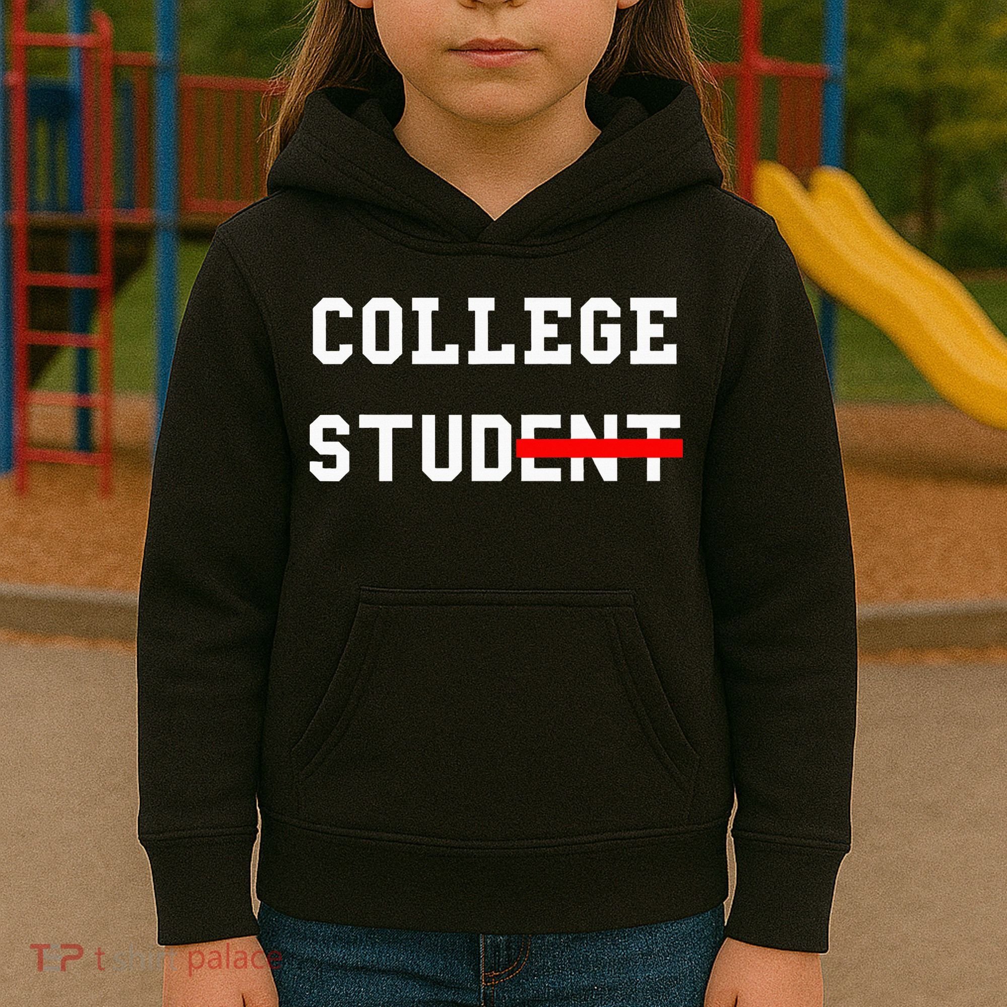 College Student Stud Funny College Gift Kids Hoodie