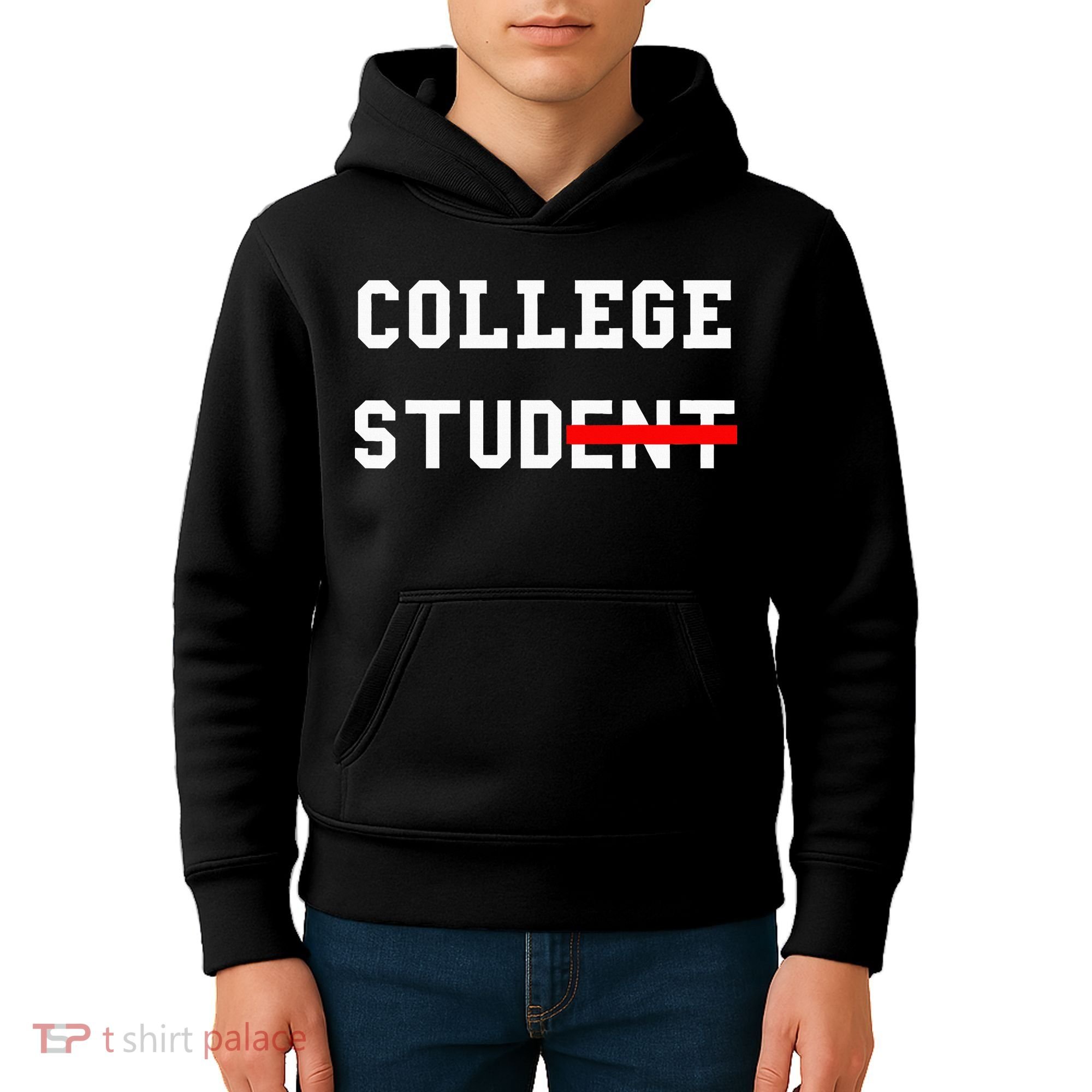 College Student Stud Funny College Gift Kids Hoodie
