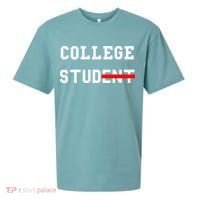 College Student Stud Funny College Gift Sueded Cloud Jersey T-Shirt thumb 0