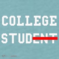 College Student Stud Funny College Gift Sueded Cloud Jersey T-Shirt thumb 2