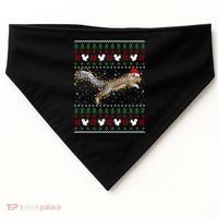 Cute Squirrel Santa's Hat Ugly Christmas Sweater Tee Xmas Gift USA-Made Doggie Bandana thumb 0