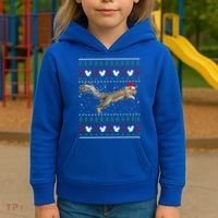 Cute Squirrel Santa's Hat Ugly Christmas Sweater Tee Xmas Gift Kids Hoodie thumb 3