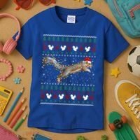 Cute Squirrel Santa's Hat Ugly Christmas Sweater Tee Xmas Gift Kids T-Shirt thumb 3