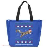 Cute Squirrel Santa's Hat Ugly Christmas Sweater Tee Xmas Gift Tote Bag thumb 0