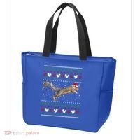 Cute Squirrel Santa's Hat Ugly Christmas Sweater Tee Xmas Gift Tote Bag thumb 3
