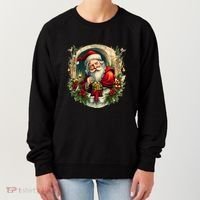 Christmas Spirit Santa Illustration Women's Sweatshirt thumb 0