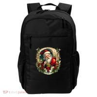 Christmas Spirit Santa Illustration Backpack thumb 0