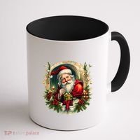 Christmas Spirit Santa Illustration Coffee Mug thumb 1