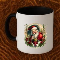 Christmas Spirit Santa Illustration Coffee Mug thumb 2