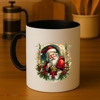 Christmas Spirit Santa Illustration Coffee Mug thumb 4